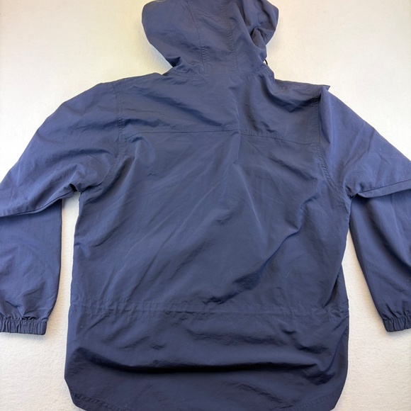 LL Bean Navy Blue Classic Anorak Womens Small Windbreaker 1/2 Zip Hooded Jacket - Picture 15 of 15